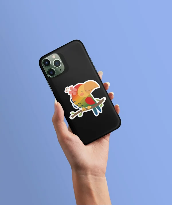 Red Parrot | Premium Quality Matt Vinyl Sticker