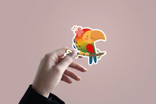 Red Parrot | Premium Quality Matt Vinyl Sticker